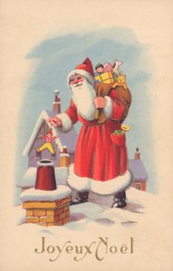 French Christmas Card by French School