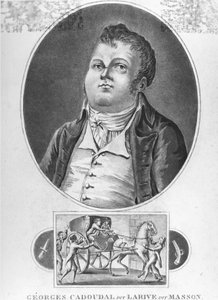 French Revolution: Georges Cadoudal (aka Larive, aka Masson), a French Conspirator Who Was One of the Leaders of the Chouans and Who Organized Two Plots Against Bonaparte, Executed on 25 June 1804 - Engraving, coll. museum Dobrée, Nantes by French School