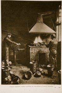 French Munition Makers Working on Nose-Pieces of Aerial Torpedoes, 1914-19