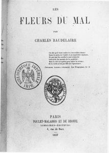 Front Cover of the First Edition of Les Fleurs du mal by Charles Baudelaire, published by Poulet-Malassis et de Broise, 1857 by French School
