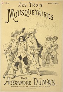 Front cover of a serialisation of The Three Musketeers by Alexandre Dumas