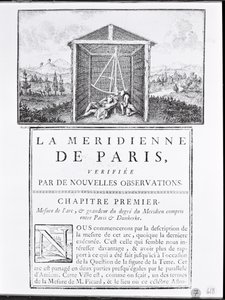 Front Page of the First Chapter of La Meridienne de Paris by Cesar-Francois Cassini de Thury by French School