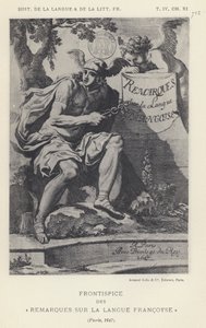 Frontispiece of Remarks on the French Language, Paris by French School