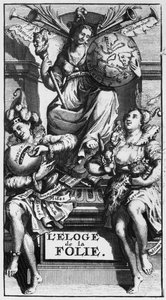 Frontispiece to In Praise of Folly by Desiderius Erasmus by French School
