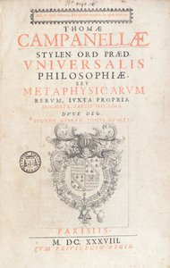 Frontispiece to Universalis Philosophiae by Tommaso Campanella, published in Paris, 1638 by French School