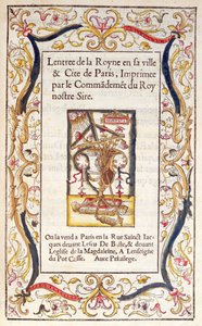 Frontispiece to a book about the Entry of Marguerite de Navarre into Paris by French School