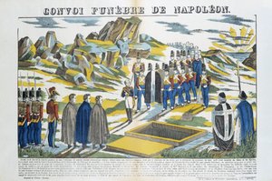 Funeral Convoy of Napoleon-le-Grand Bonaparte (1769-1821) on the Island of Sainte-Helene. Picture of Epinal