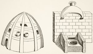 Furnaces, as Used by Scientists and Alchemists in the Middle Ages, from Science and Literature in the Middle Ages by Paul Lacroix, Published London 1878 by French School