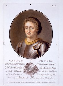 Gaston de Foix, Duc de Nemours, from Portraits des grands hommes, femmes illustres, et sujets memorables de France by French School
