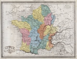 Gaul divided into Roman provinces - Plate extracted from 