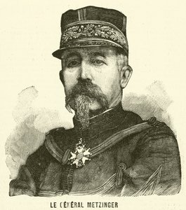 General Leon Frederic Hubert Metzinger, French Soldier (engraving) by French School