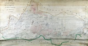 Geometric Map of the Seigneury of Hauterive by Labrune in 1787 by French School