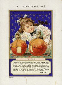 Girl Playing with Rolling Dolls, Poupee by French School