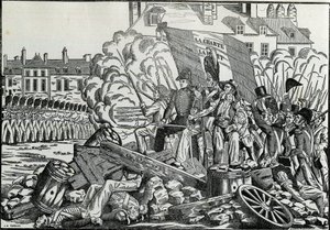 Glorious and memorable fights of July 1830 in the Paris City Hall district - Revolution of 1830 by French School