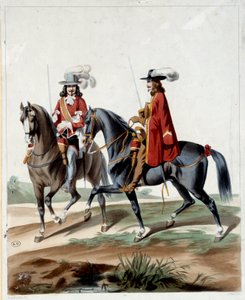 Guards of the King. Engraving of 1660. Paris, Decorative Arts