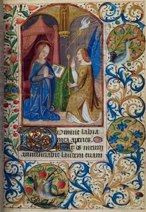 The Annunciation, from Book of Hours, Use of Paris, mid-15th century