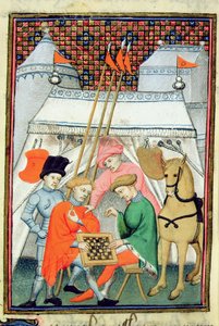 Ulysses playing chess, Parisian copy, c.1410-15 by French School