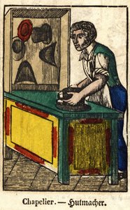 Hatter; Series on trades, image of Epinal of the 19th century
