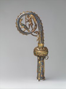 Head of a Crozier with Saint Michael Slaying the Dragon