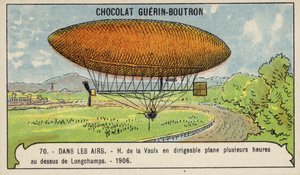 Henri de la Vaulx hovering in an airship above Longchamps for several hours by French School