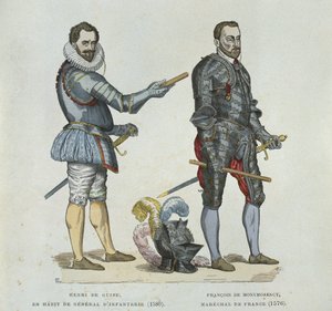 Henri of Guise and Francois de Montmorency, from an engraving of the time by French School