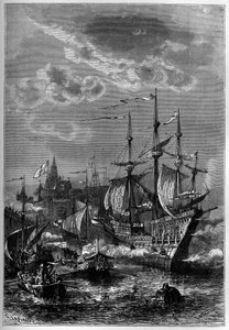 Henry VIII lands in Calais