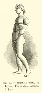 Hermaphrodite, in Bronze, Found in the Seine, Paris by French School