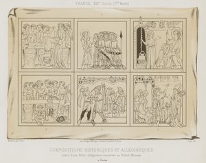 Historical and allegorical compositions by French School