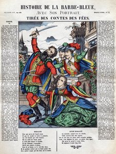 History of the Bluebeard, image of the spine 19th century