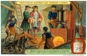 History of the steam engine: Newcomen atmospheric pressure steam machine