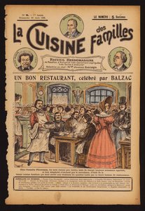 Honore de Balzac Dining at Flicoteaux, Restaurant in Paris