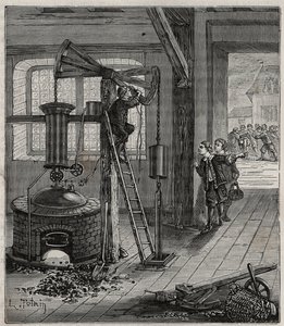 Humphrey Potter, in charge of opening and closing the valves of Thomas Newcomen
