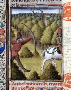 Hunting Scene in The Hunting Book of Gaston Phoebus, Count of Foix, Lord of Béarn. 14th Century by French School