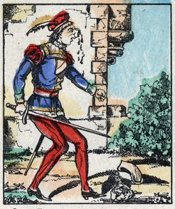 Illustration of the tale “The Adventures of Grand Flandrin”. Wood engraving from Imaging Pellerin - Epinal, late 19th century.
