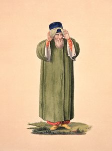 Imam Calling to Prayer, probably by Cousinery, Ottoman period, third quarter of 18th century by French School