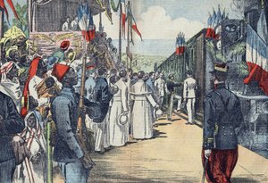 Inauguration of the Railway Connecting Thies to Kayes in Senegal, Early 20th Century by French School