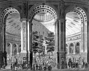 Interior of the Rotunda in Vienna Housing the Universal Exhibition by French School