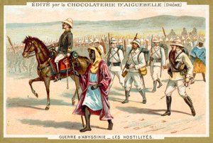 Italian troops on the march, First Italo-Ethiopian War by French School