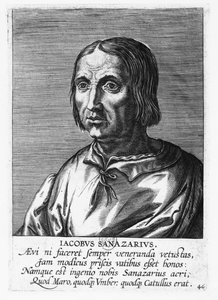 Jacopo Sannazaro (engraving) by French School