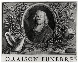 Jacques Benigne Bossuet, frontispiece of Oraison Funebre by Bossuet by French School