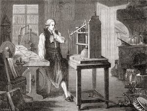 James Watt Improving the Newcomen Steam Engine by French School