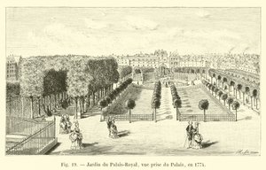 Palais-Royal Garden, View Taken from the Palace, 1774 by French School