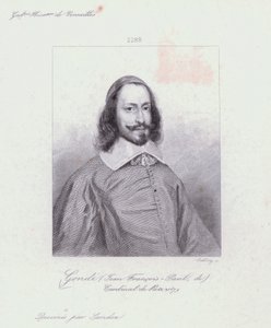Jean Francois Paul de Gondi, Cardinal de Retz, French Clergyman and Agitator in the Fronde Civil War (engraving)