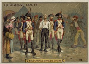 Jean Sylvain Bailly on his way to the guillotine, 11 November 1793 by French School