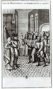 Jean de Bretagne (1293-1345) Count of Montfort, and his wife being welcomed in Nantes