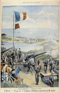 Journey of the President of the Republic to Tunisia: to Bizerte, shooting at sea from the battery of El-Ench in the presence of Mr Loubet - in “Le Peute Parisien” of 03/05/1903 by French School