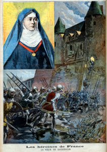 Julienne Duguesclin (1377-1404) Benedictine nun, illustration Le Petit Journal of 23 July 1894
