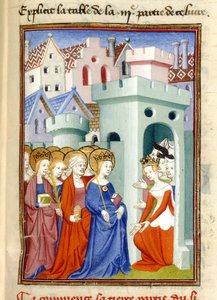 Justice, the Virgin and Saints, MS Harley 4431, f.361r, France, c.1410-14