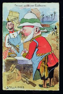 King Edward VII Pestered by Kaiser Wilhelm II from Les Guepes, c.1890