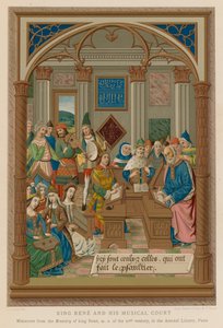 King Rene and his Musical Court by French School